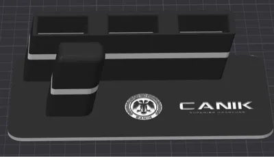 Canik Stand with logo Black n White 