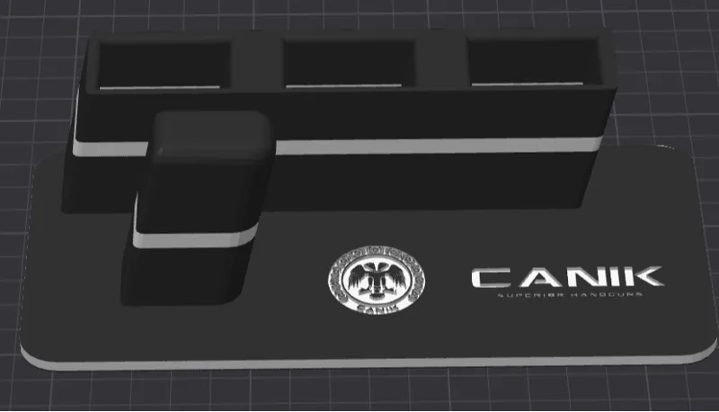 Canik Stand with logo Black n White 