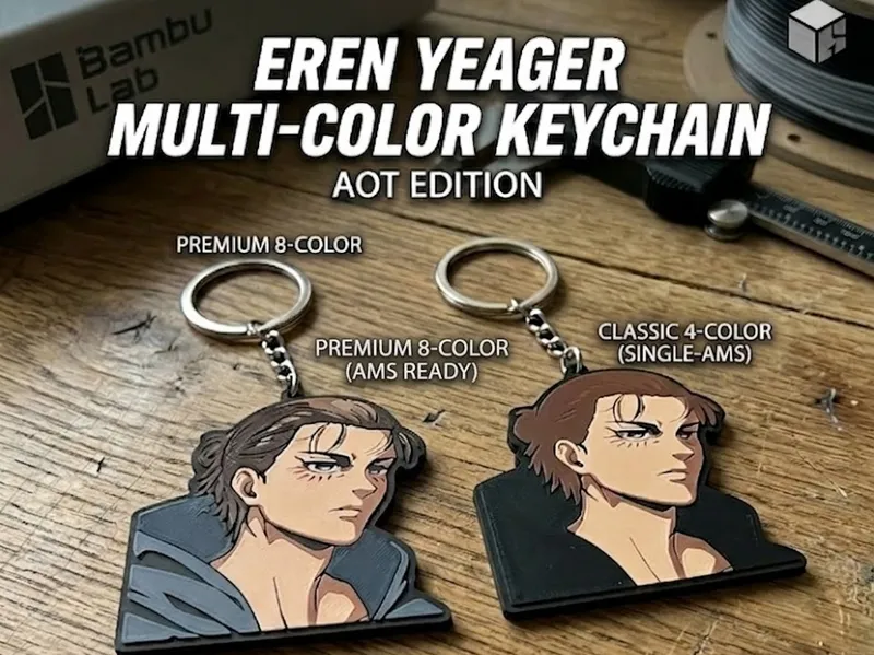 Attack On Titan: Eren Multi-Color Keychain