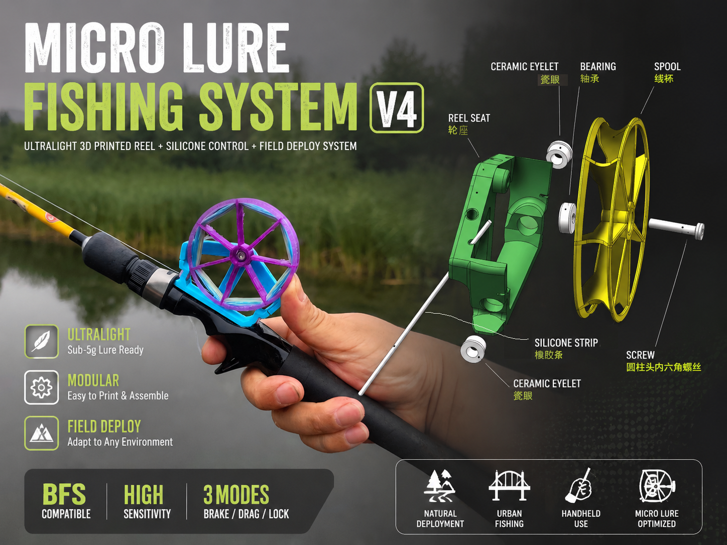 Micro Lure Fishing System 路亚简轮V4