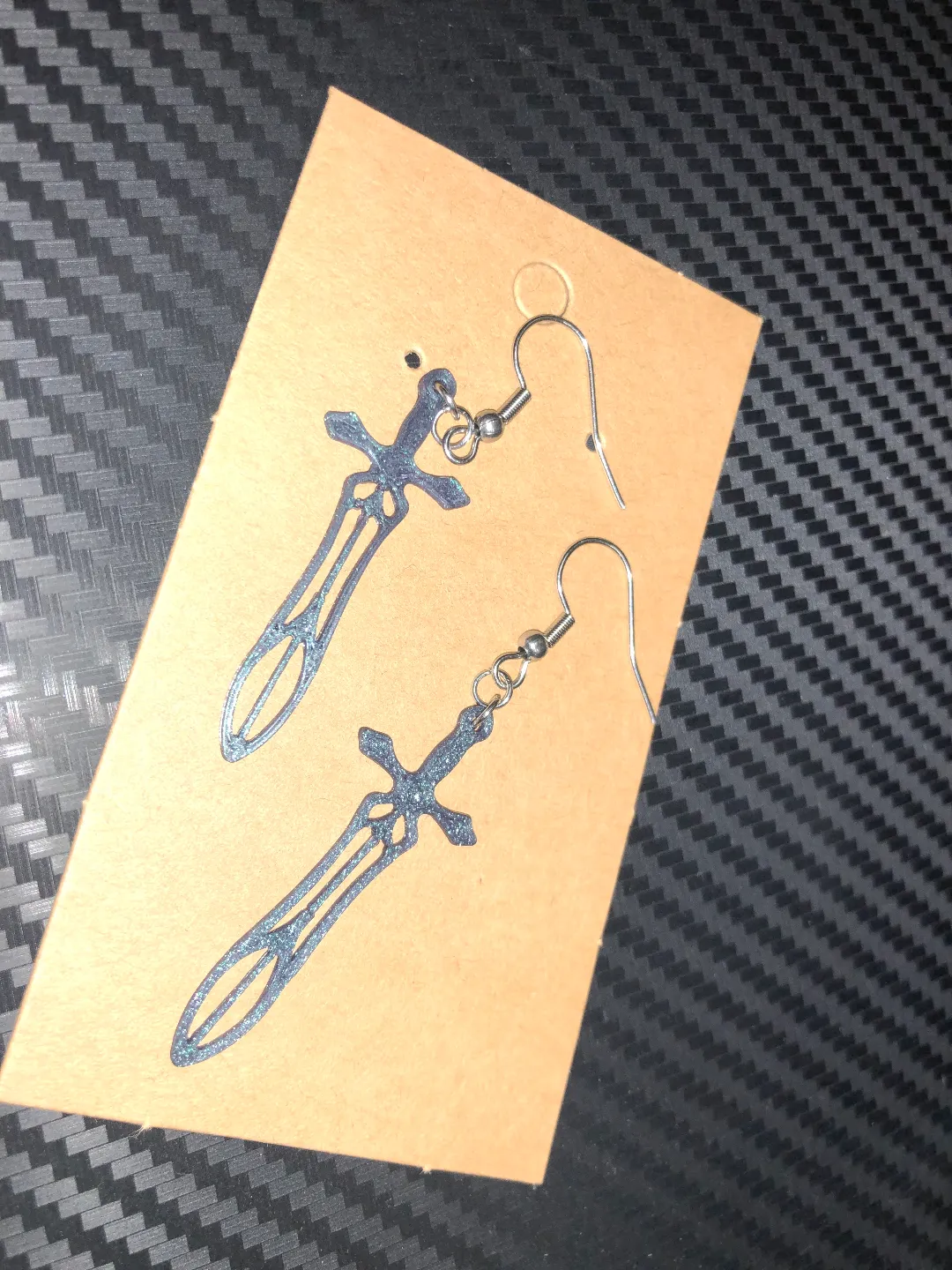 Sword earrings, no AMS, 0.4 mm nozzle view 2