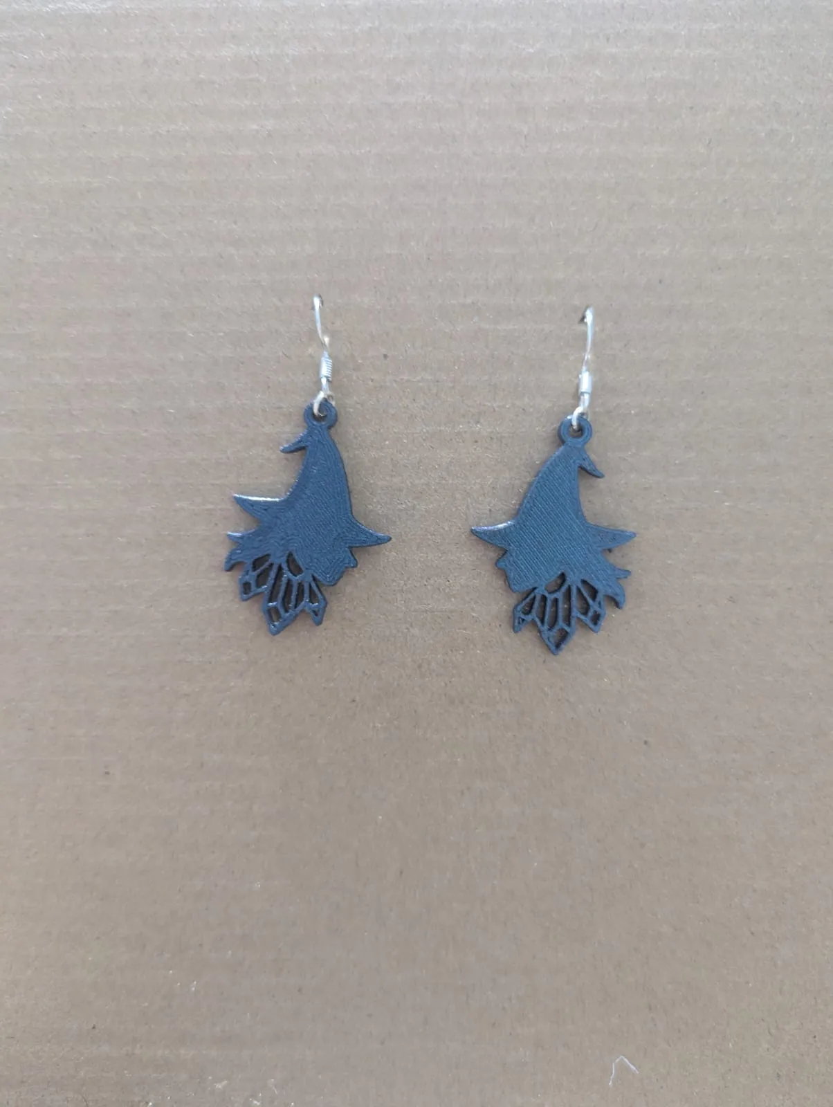 Crystal Witch Hat Earrings with Crystals view 3