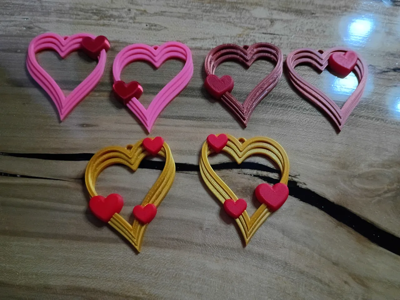 Vday Earrings 2026 Triple Heart view 2