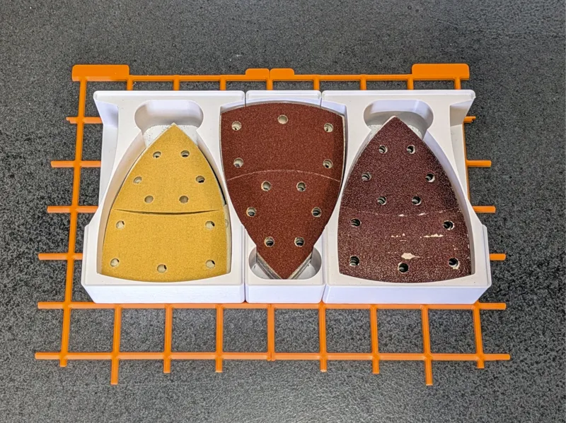 Multi-Sandpaper Gridfinity bin