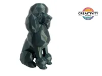 Statuette caniche low poly — photo 4