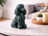 Statuette caniche low poly — photo 6