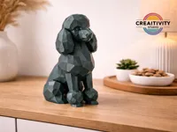 Statuette caniche low poly — photo 5