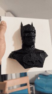 Batman Topographic Bust | Layered Wall Art