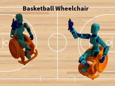 Manual wheelchair basketball chair 1:15 and KFteam