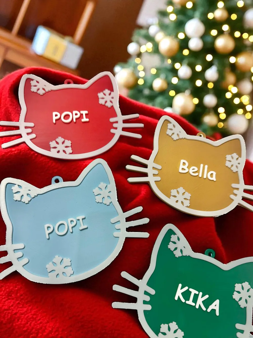 Personalized Christmas Ornament – Custom Cat Name by MikeMartins ...