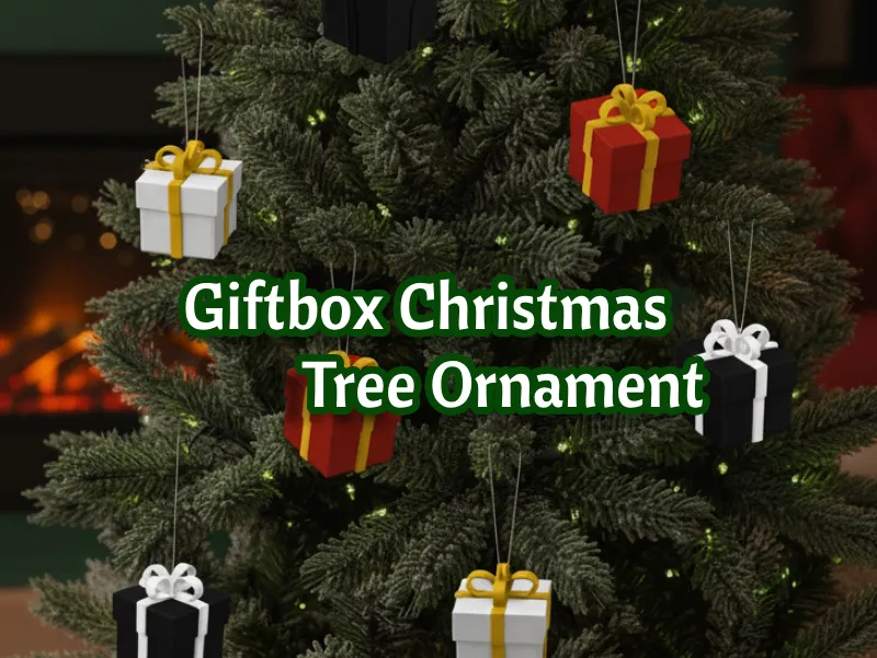 Giftbox Christmas Tree Ornament