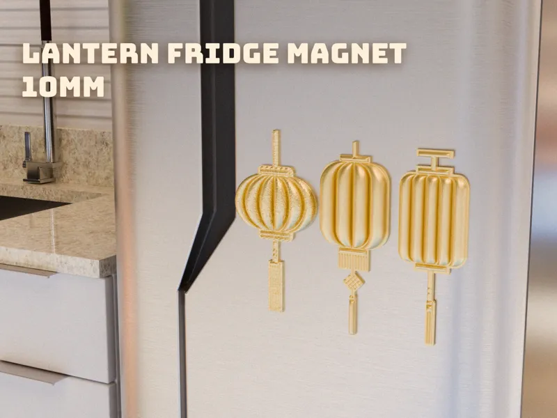 Lantern Fridge Magnet 10mm或15mm直径磁铁中式灯笼冰箱贴