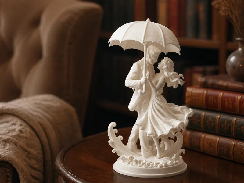Dancing in the Rain Couple Art - Romantic Figurine