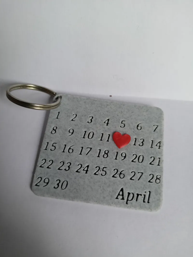 Keychain Heart calendar