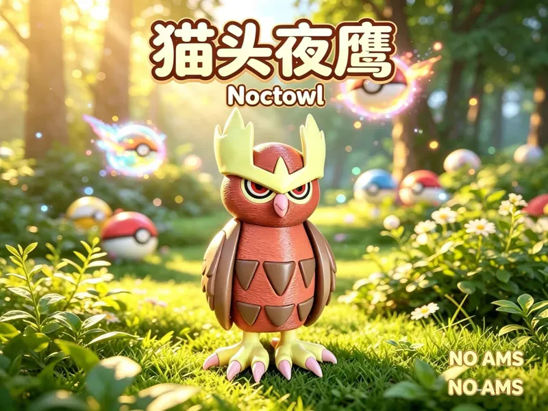 宝可梦 猫头夜鹰 （NO AMS）已拆件分色