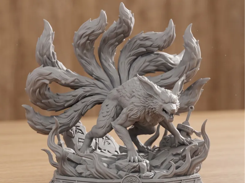 Kuruma Naruto Raposa de 9 Caldas
