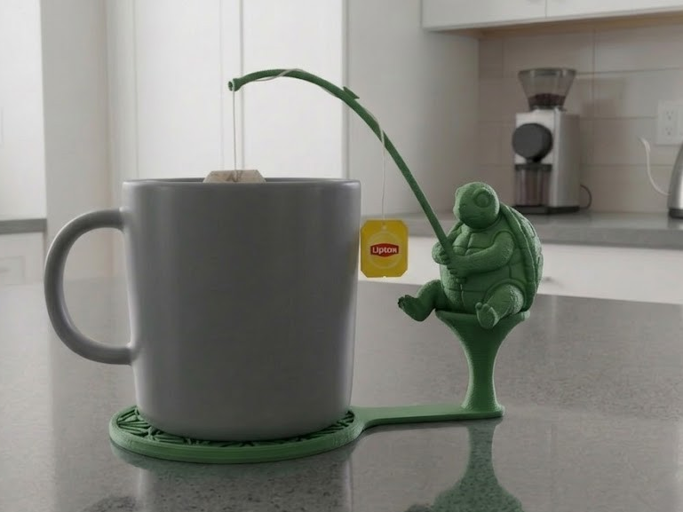 Fishing Turtle Teabag Holder