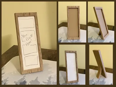 Wood Style Photo Strip Frame