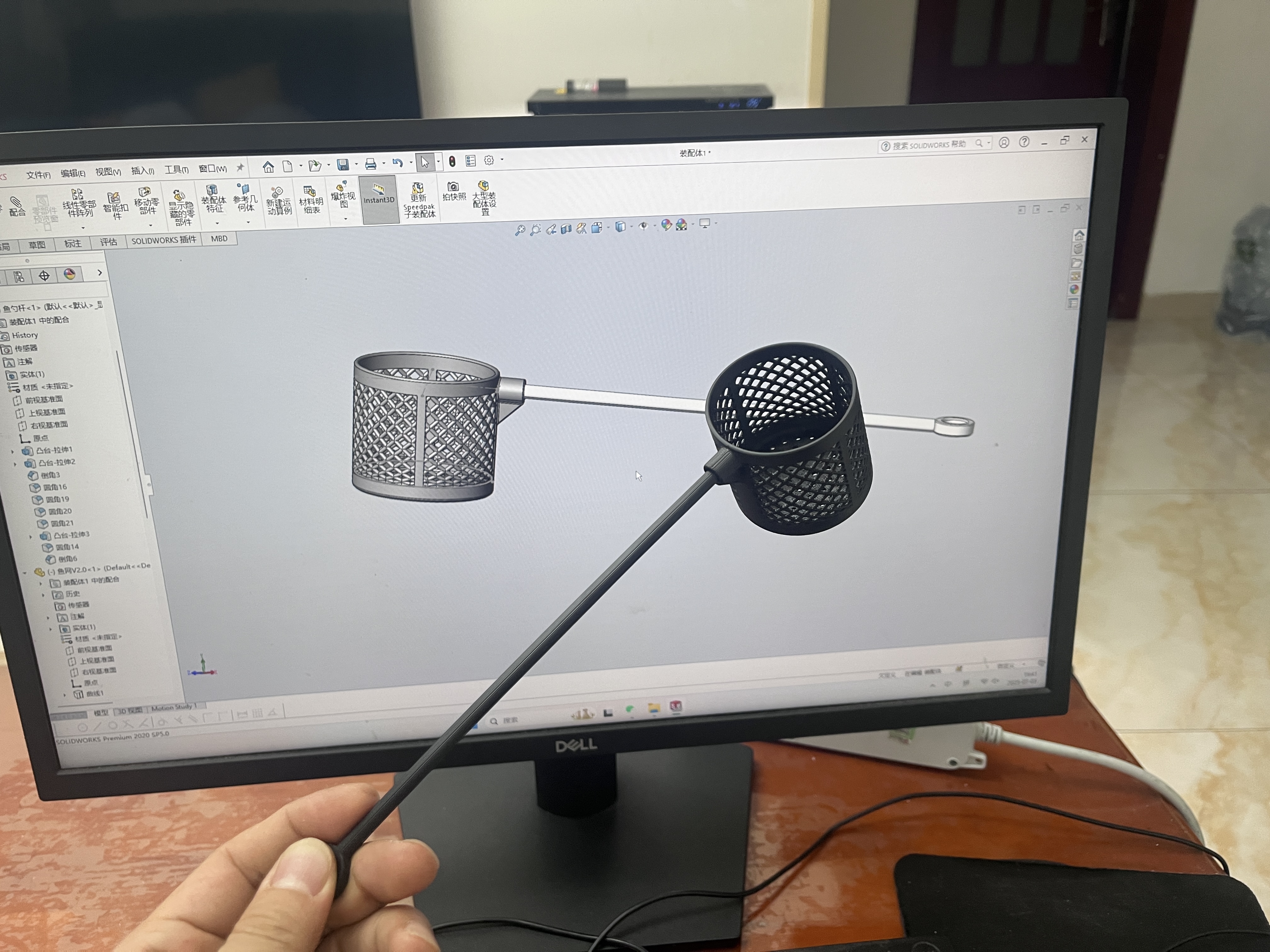 Miniatura 1 do modelo 3D 鱼缸捞鱼鱼网（全面优化强度，无需支撑）
