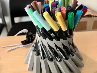 Hyperboloid Hexagon Pen Holder Cup for Brush Pens