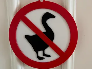 Untitled Goose Game No Geese Sign
