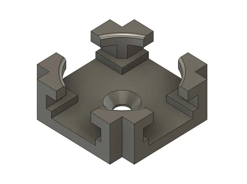 T-track 4-way Intersection T-Bolt Insert