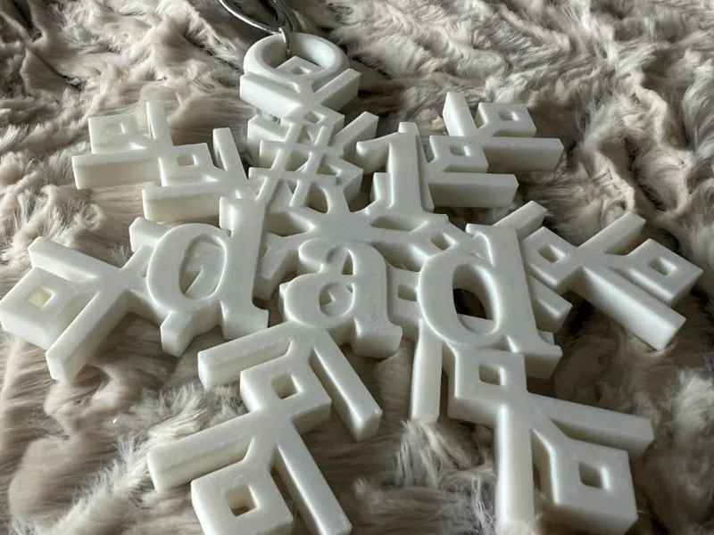 Christmas snowflake gift for dad