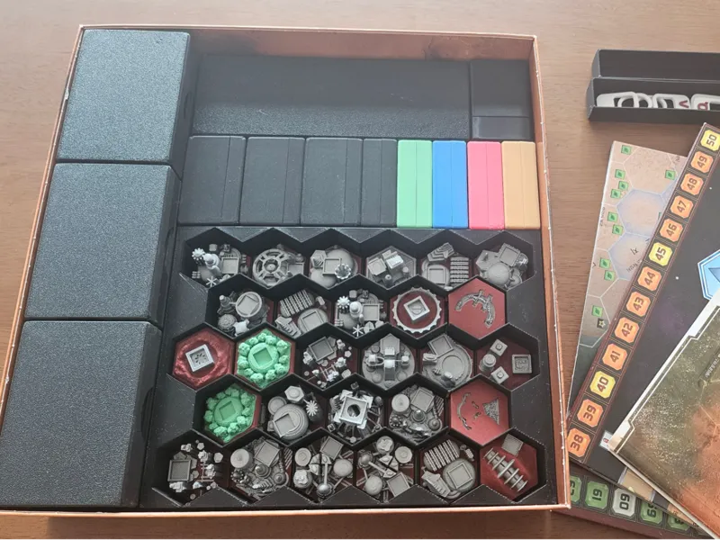 Terraforming Mars board game insert with 3D tiles