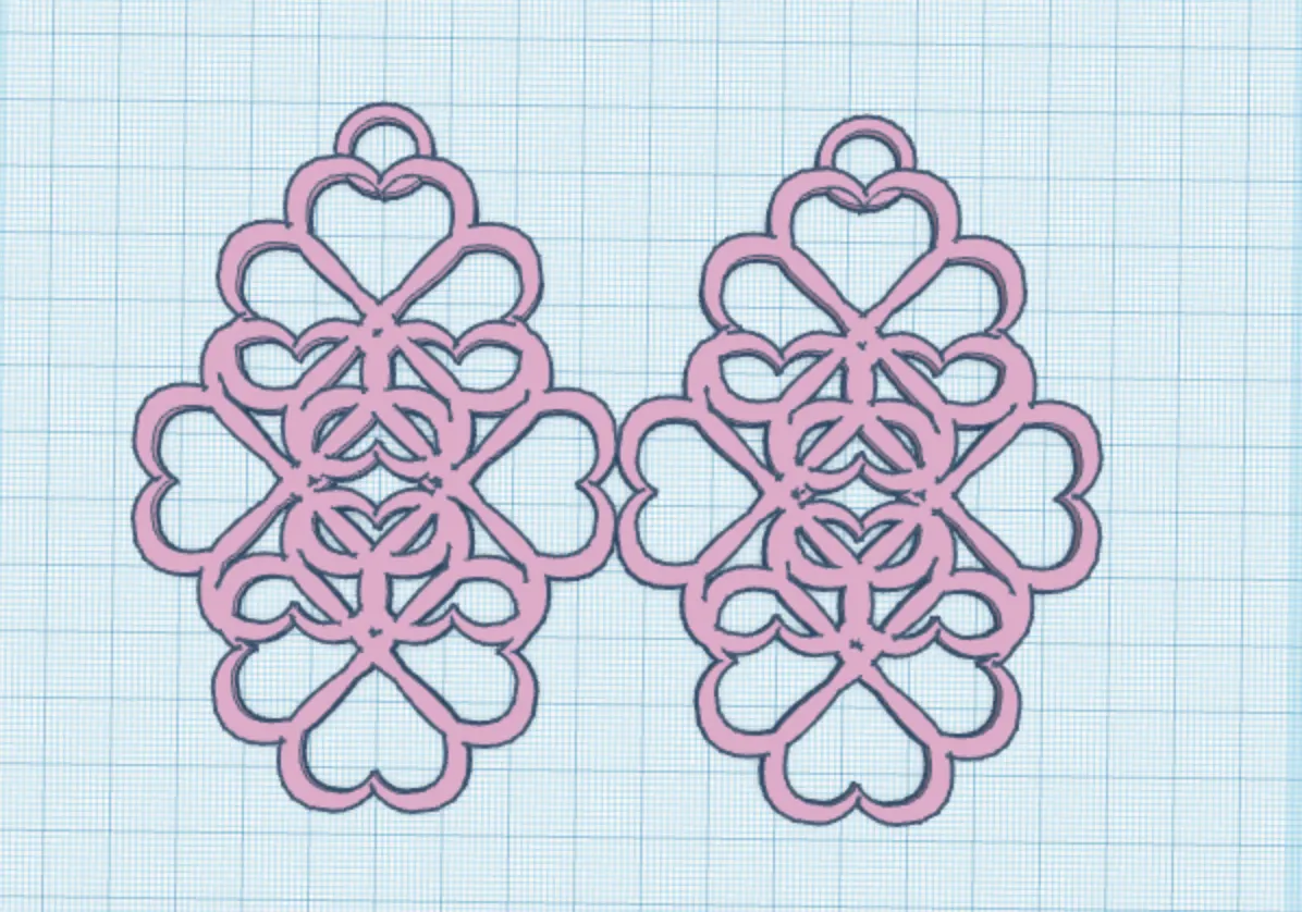 Heart Pattern Earrings view 2