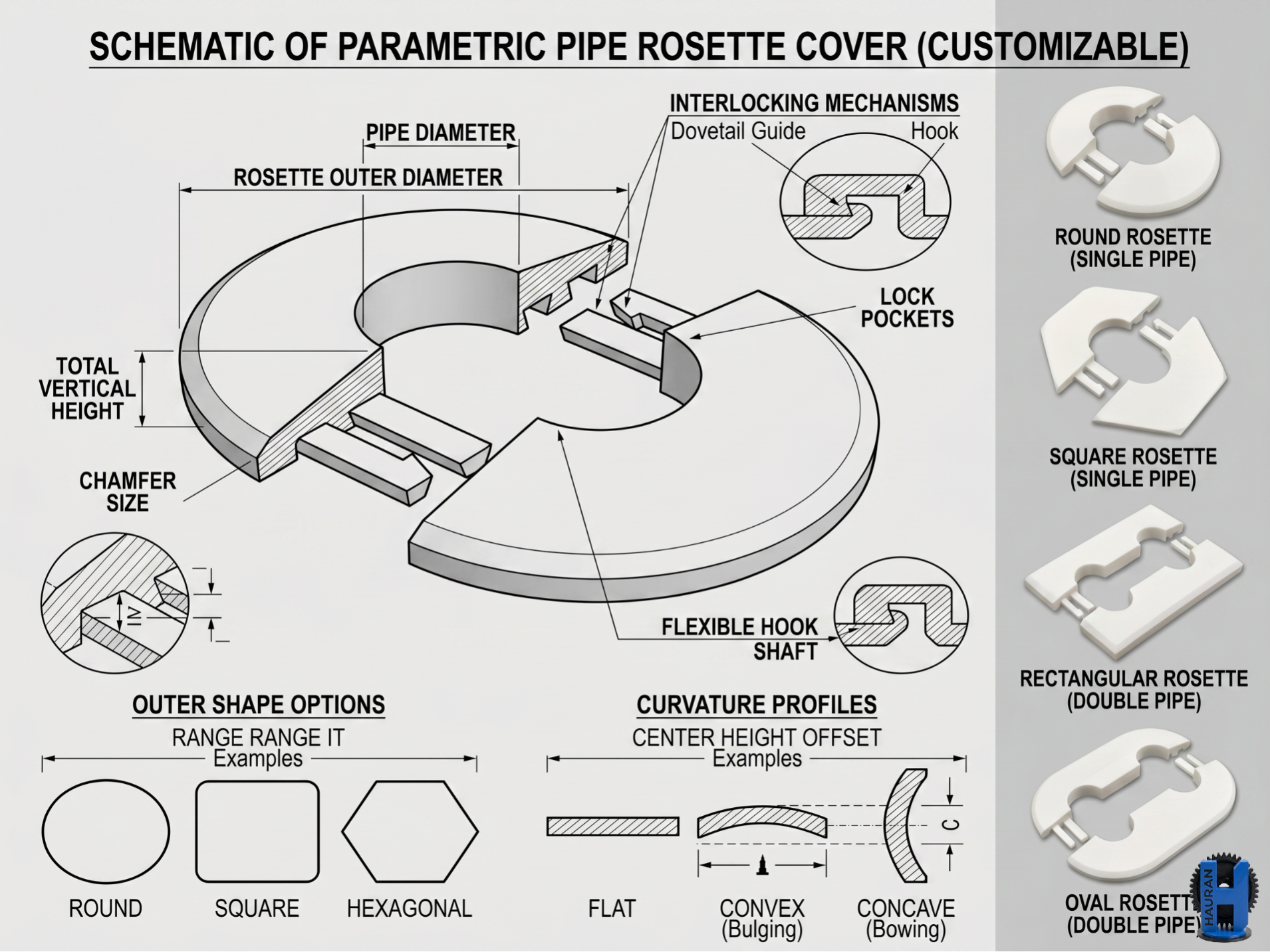 Ultimate Universal Pipe/Rail Rosette Generator