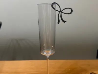 Bow Drink Charm for Wedding or Bridal Shower