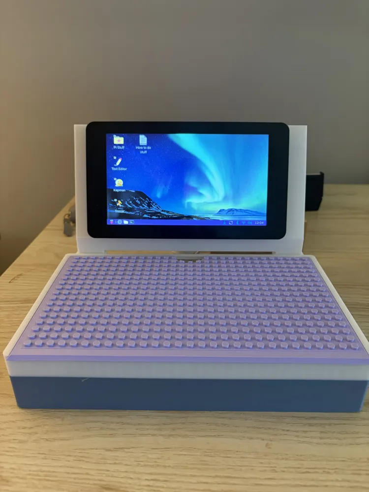 Toy Brick Cyberdeck Box with Touch Display Holder - Free 3D Print Model ...