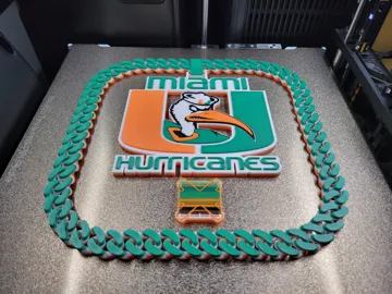 Dije o accesorio de collar: Miami Hurricanes Hype Chain — vista de referencia 4