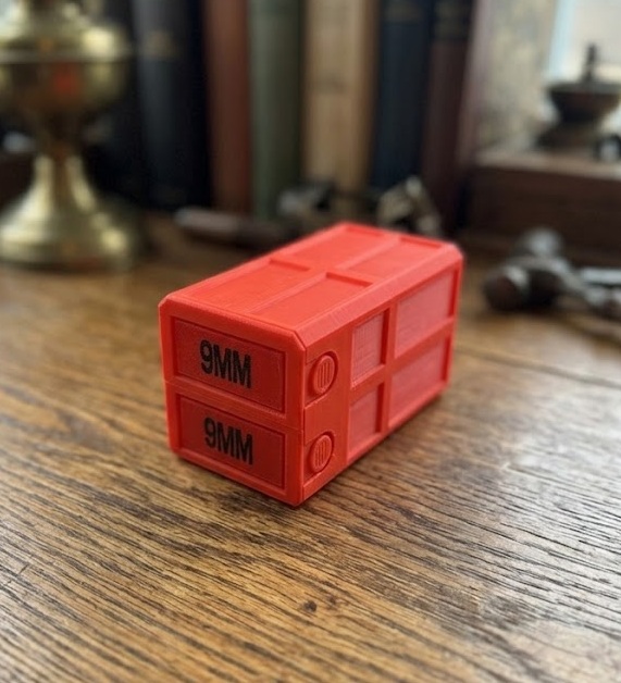 3D модель Stackable Ammo Box 9mm — 3D-друкований ящик для патронів | Органайзер Львів — 3D друк Львів