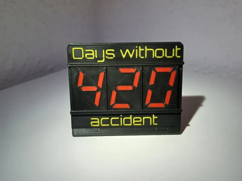days without accident sign funny