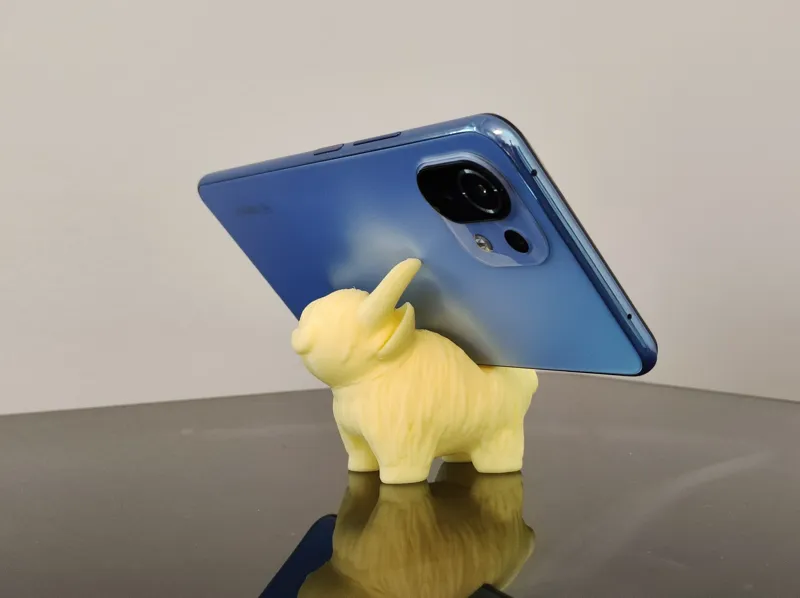 Young Little Highland Cow Phone Holder