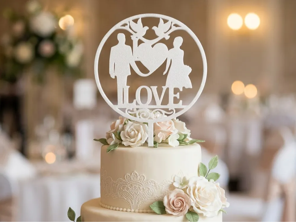 topper wedding cake - Free 3D Print Model - MakerWorld