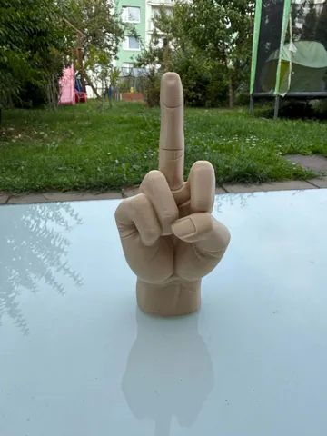 Figura decorativa: Raised middle finger hand gesture — vista de referencia 3