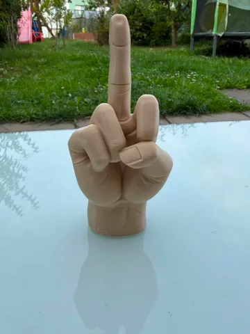 Figura decorativa: Raised middle finger hand gesture — vista de referencia 2