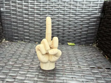 Figura decorativa: Raised middle finger hand gesture — vista de referencia 4