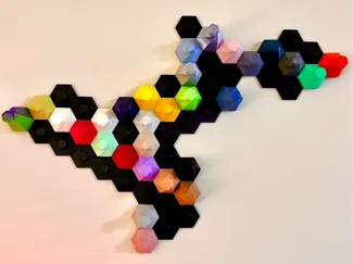 Chromatic Hummingbird wall
