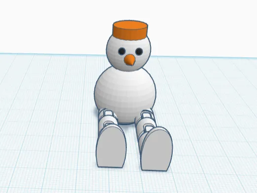 Sitting Snowman