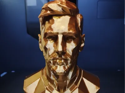 Bust Messi Modern Art - Low Poly Tribute