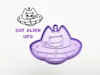 Emporte-pièce chat extraterrestre en soucoupe — photo 2