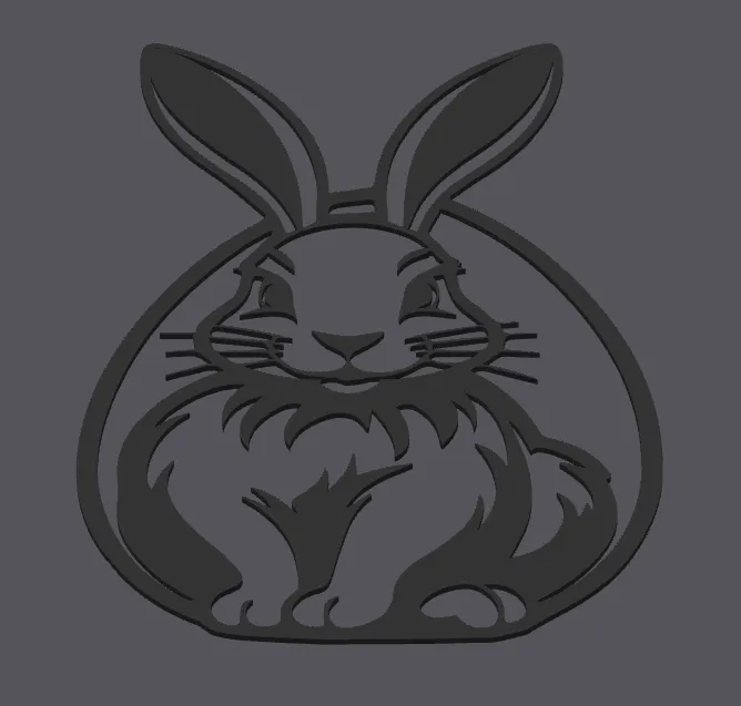 2D art: Rabbit with egg