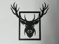 Silhouette de cerf — décoration murale — photo 1
