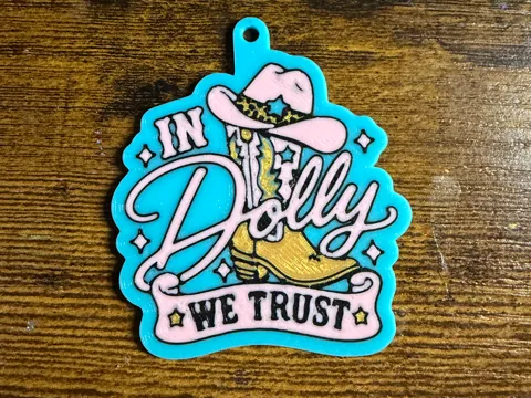Modelo para impresión 3D: In Dolly we trust- Dolly Parton — referencia de MakerWorld