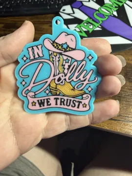 Modelo para impresión 3D: In Dolly we trust- Dolly Parton — vista de referencia 3