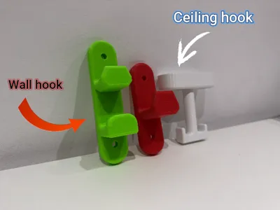 Wall hooks and ceiling hooks