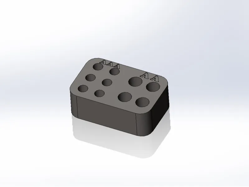 AA and AAA Battery Holder for Desktop or Drawer